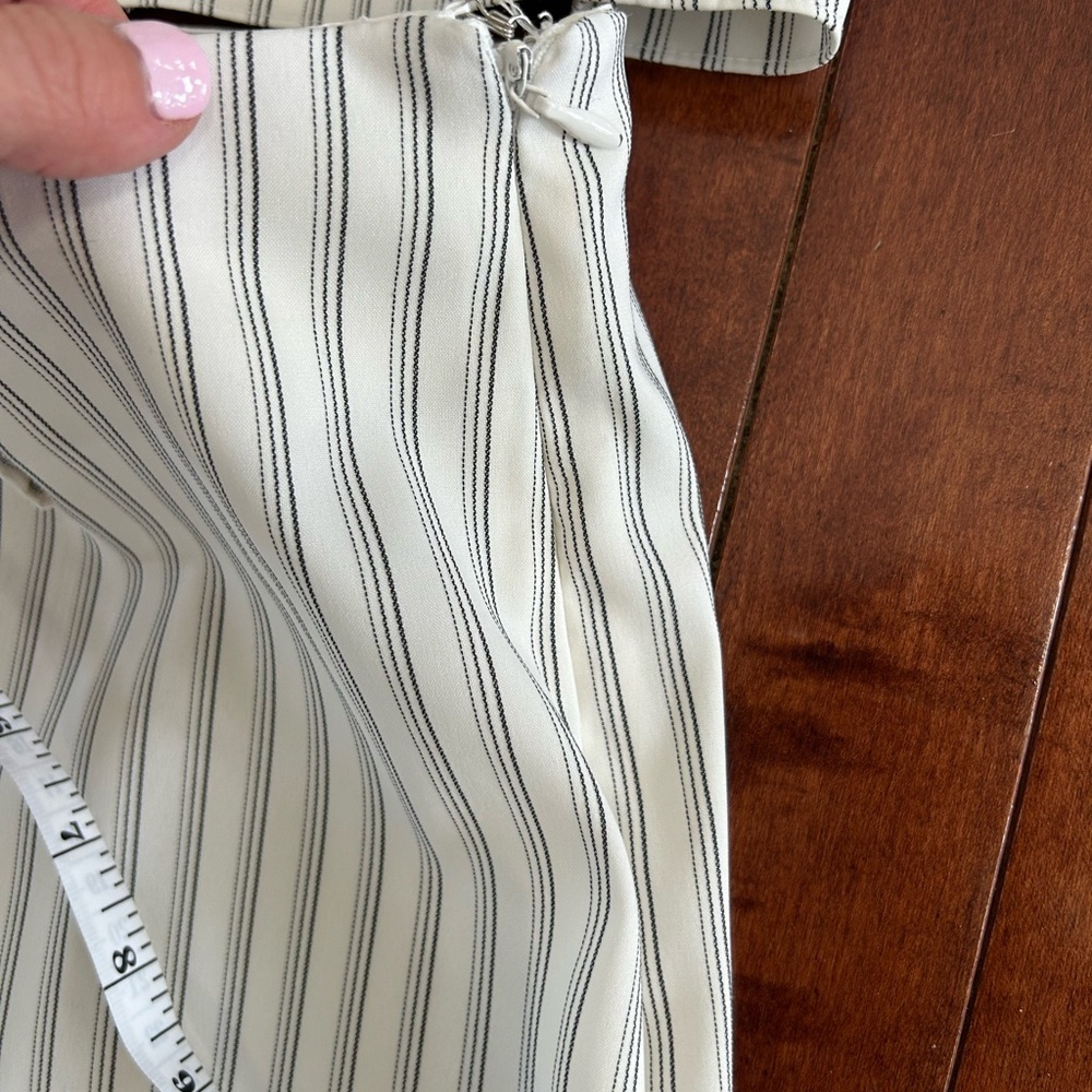 Vintage 90’s Gabriella Skye White & Black Striped Women's Pantsuit Size 10 - Picture 10 of 16